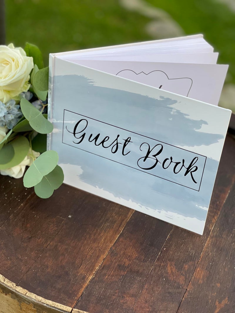 Paper 'n Such Wedding or Graduation Guest Book - Blue Polaroid Album Hardcover Photo Guestbook - Bridal, Baby Shower, Funeral, Vacation Homes, Blank Pages - Image 3